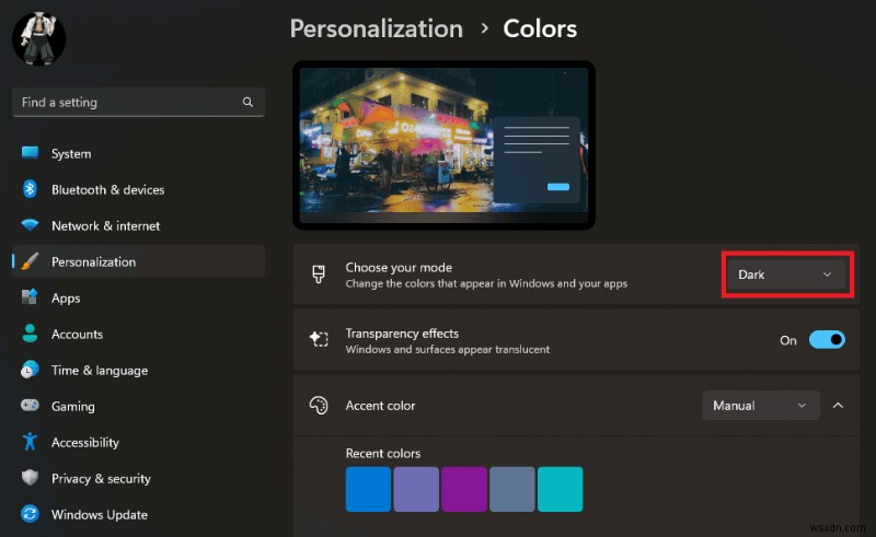 เปิดใช้งานโหมดมืดบน Windows 11:คำแนะนำทีละขั้นตอน 