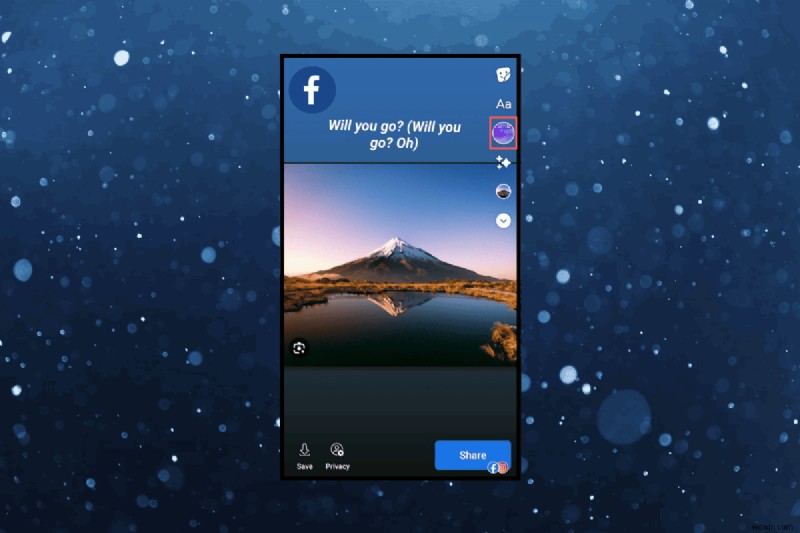 คำแนะนำทีละขั้นตอน:การเพิ่มเนื้อเพลงลงในเรื่องราว Facebook ของคุณบน Android 