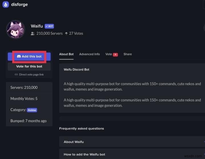 คำแนะนำในการเพิ่ม Waifu Bot บน Discord:ส่งเสริมชุมชนอนิเมะของคุณ 