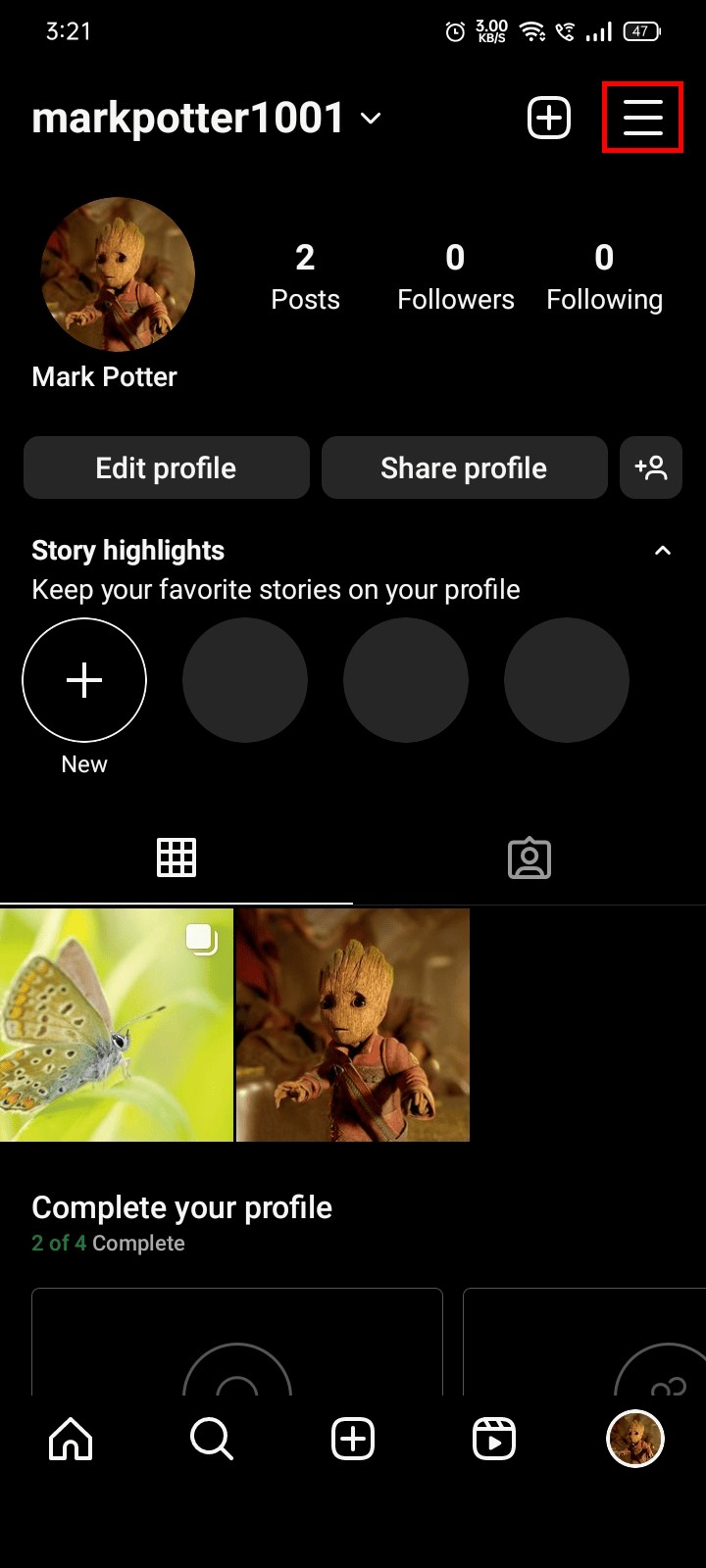 เรียงลำดับรูปภาพ Instagram Carousel ใหม่หลังจากโพสต์
