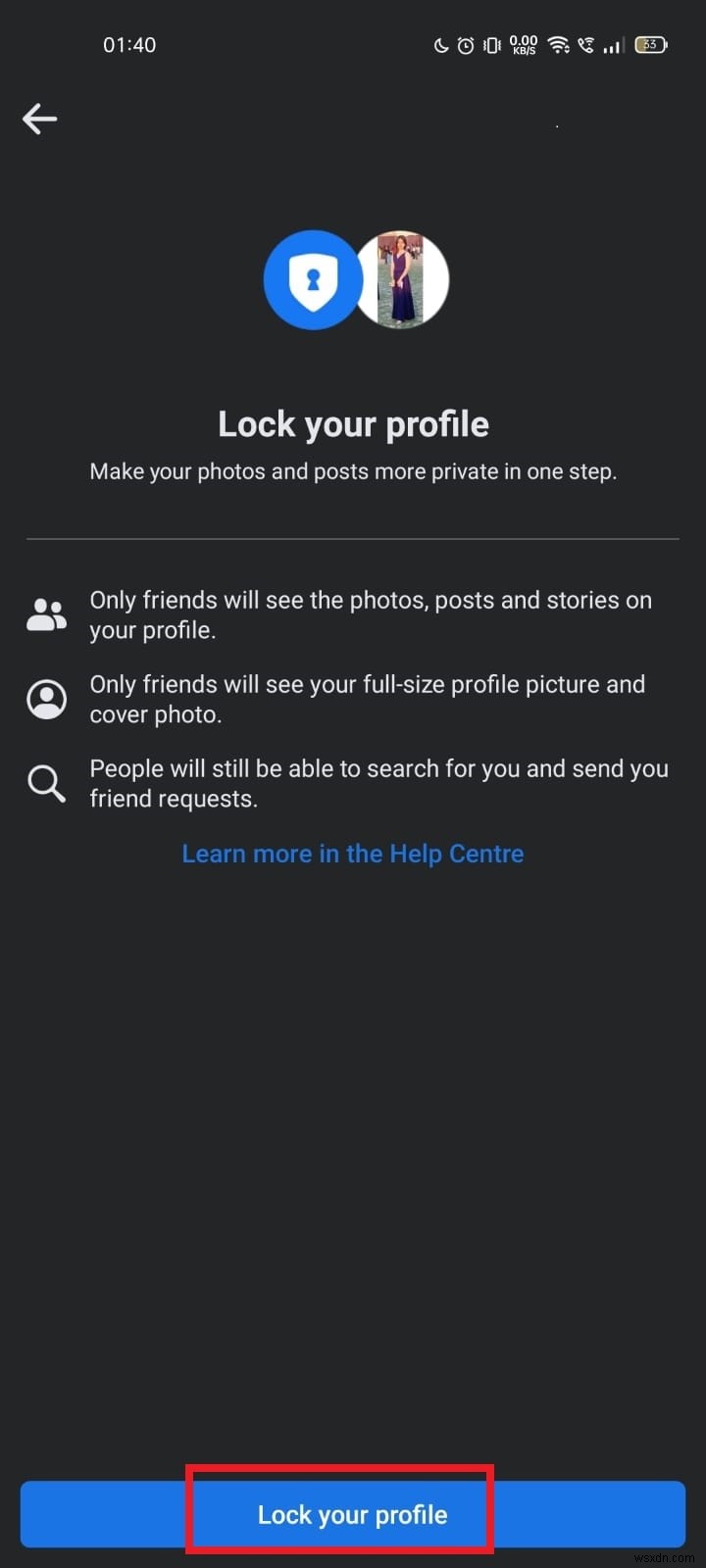 ตั้งค่ารูปภาพเด่นของ Facebook เป็น  ฉันเท่านั้น —คำแนะนำความเป็นส่วนตัวทีละขั้นตอน 
