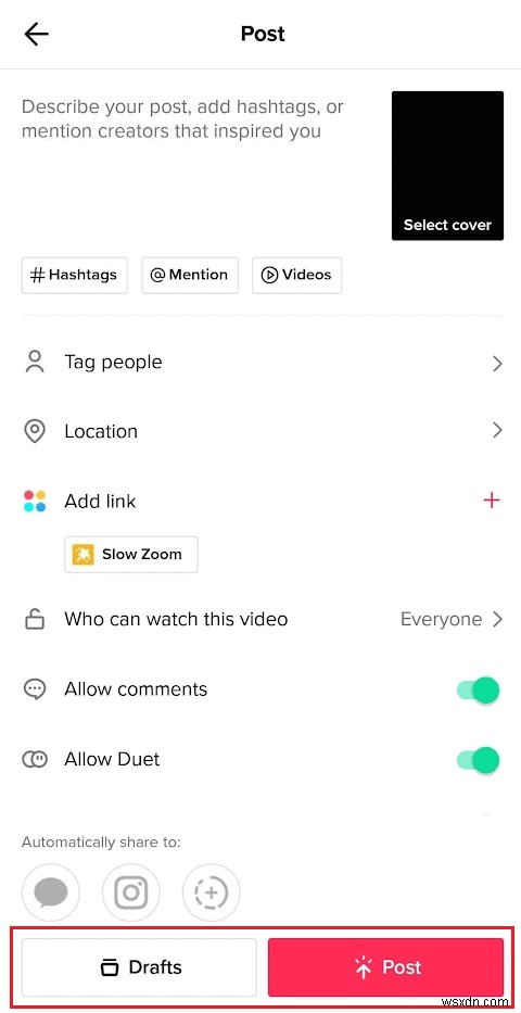 เพิ่มวิดีโอม้วนฟิล์มลงใน TikTok:คำแนะนำทีละขั้นตอน 