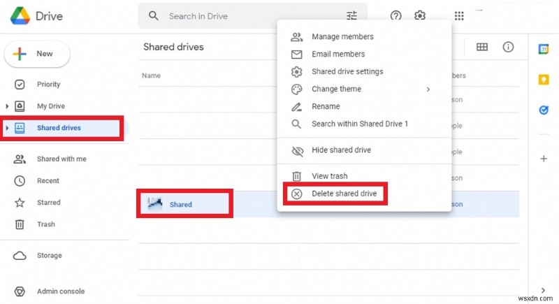 คำแนะนำทีละขั้นตอนในการลบไดรฟ์ที่แชร์ใน Google Drive 