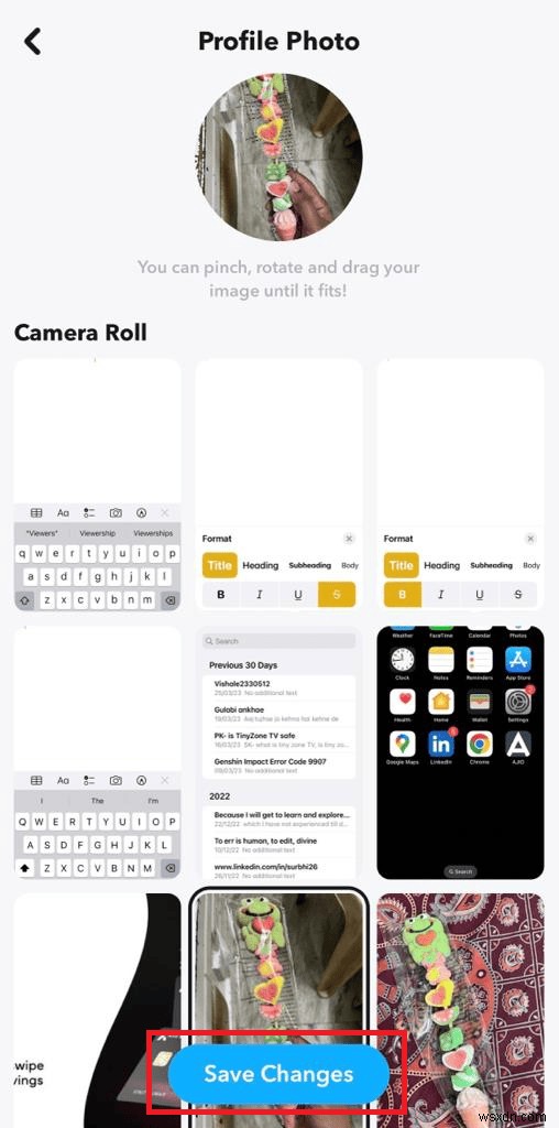 คำแนะนำทีละขั้นตอน:การเพิ่มรูปโปรไฟล์ใน Snapchat 