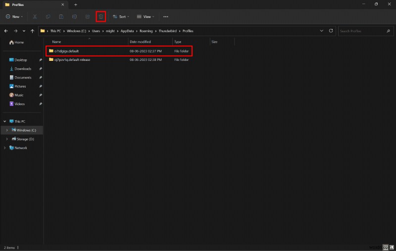 คำแนะนำทีละขั้นตอนในการลบโปรไฟล์ Thunderbird 
