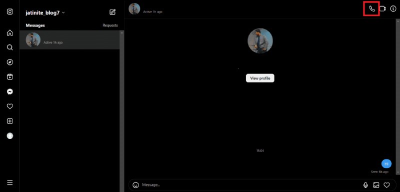 คำแนะนำทีละขั้นตอนในการโทรด้วยเสียงบน Instagram (Android) 