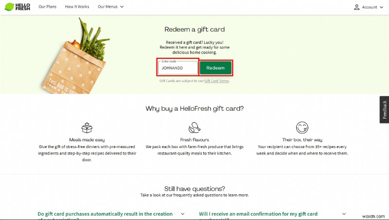 วิธีมอบของขวัญ HelloFresh:ส่งการ์ดชุดอาหารแสนอร่อยให้เพื่อน 