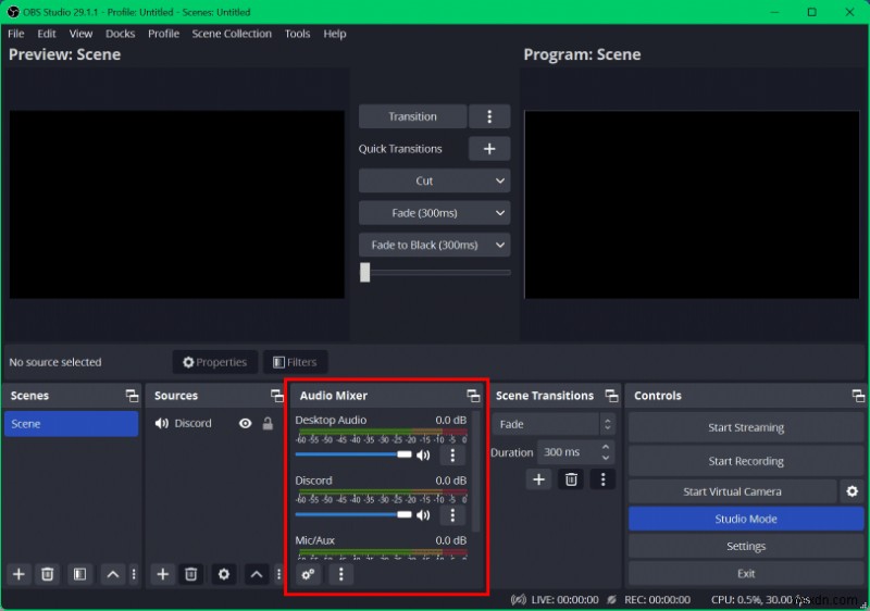 ปิดเสียง Discord ใน OBS:คำแนะนำทีละขั้นตอน