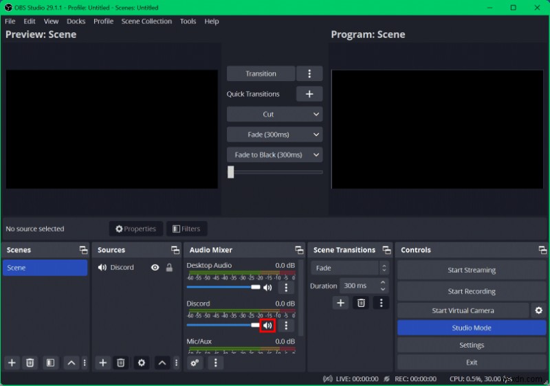 ปิดเสียง Discord ใน OBS:คำแนะนำทีละขั้นตอน