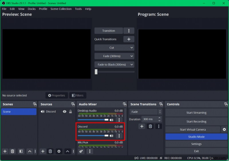 ปิดเสียง Discord ใน OBS:คำแนะนำทีละขั้นตอน