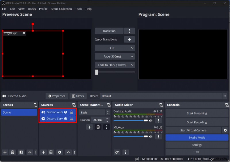 ปิดเสียง Discord ใน OBS:คำแนะนำทีละขั้นตอน