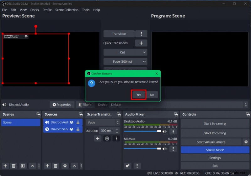 ปิดเสียง Discord ใน OBS:คำแนะนำทีละขั้นตอน