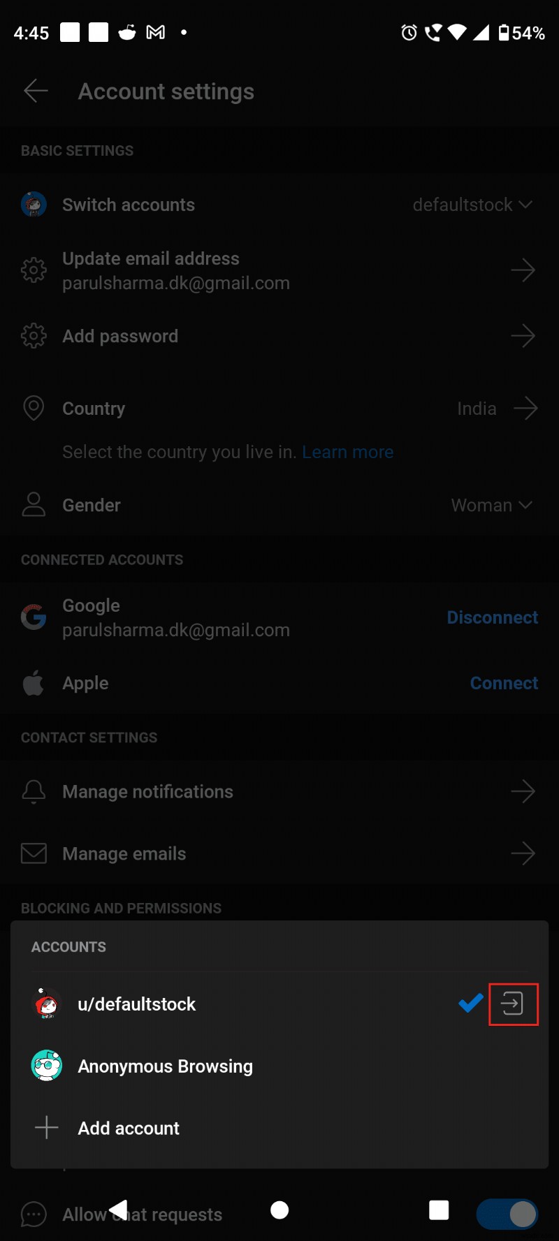 คำแนะนำทีละขั้นตอนในการออกจากระบบแอพ Reddit บน Android 
