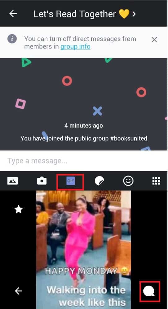 ส่ง GIF ที่กำหนดเองบน Kik Android - คำแนะนำทีละขั้นตอน 