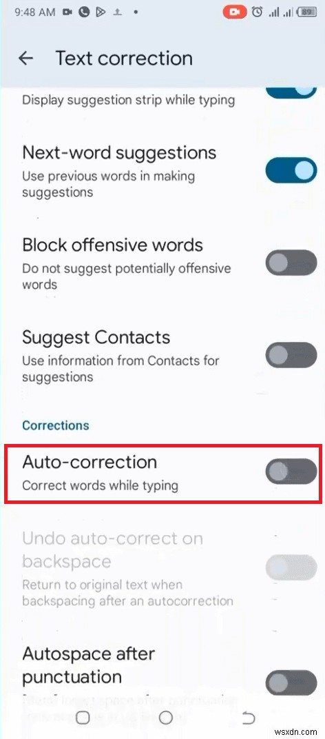 แก้ไขการแก้ไขอัตโนมัติของ Android:รีเซ็ตและกู้คืนการพิมพ์ที่แม่นยำ 