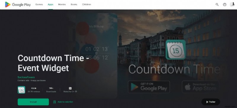 แอพตัวนับวัน Android 20 อันดับแรก:ติดตามอย่างต่อเนื่อง 