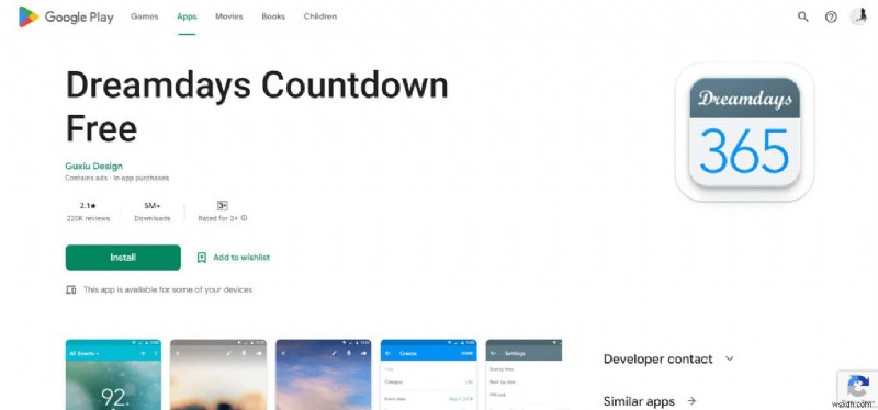 แอพตัวนับวัน Android 20 อันดับแรก:ติดตามอย่างต่อเนื่อง 