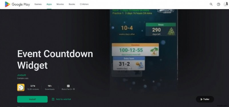 แอพตัวนับวัน Android 20 อันดับแรก:ติดตามอย่างต่อเนื่อง 