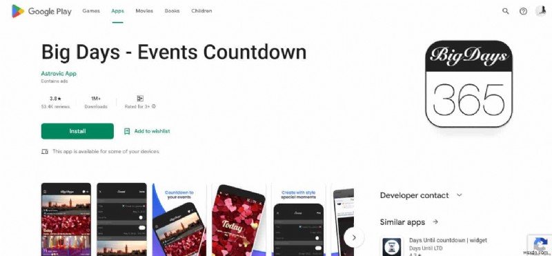 แอพตัวนับวัน Android 20 อันดับแรก:ติดตามอย่างต่อเนื่อง 