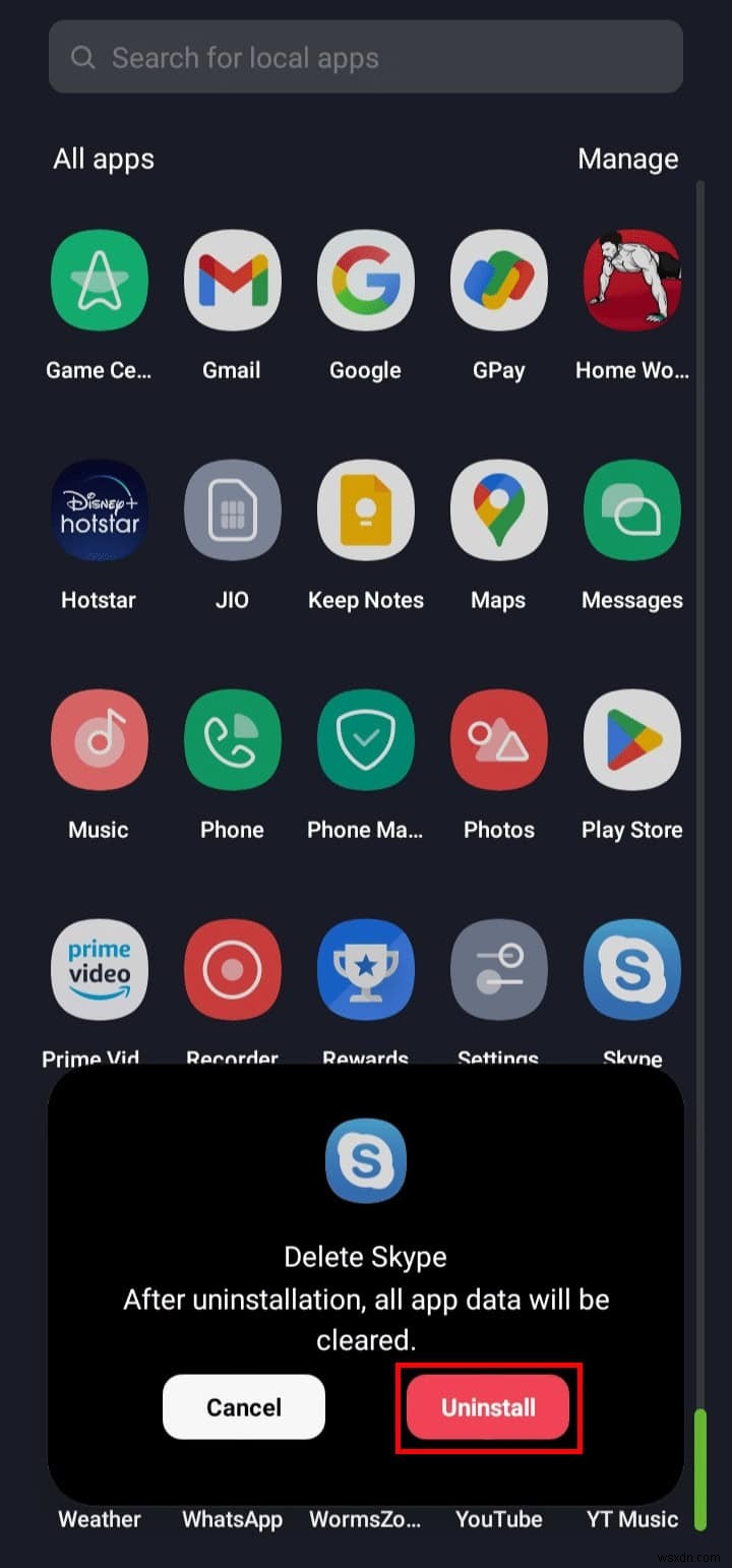 คำแนะนำทีละขั้นตอนในการถอนการติดตั้ง Skype บนอุปกรณ์ Android 