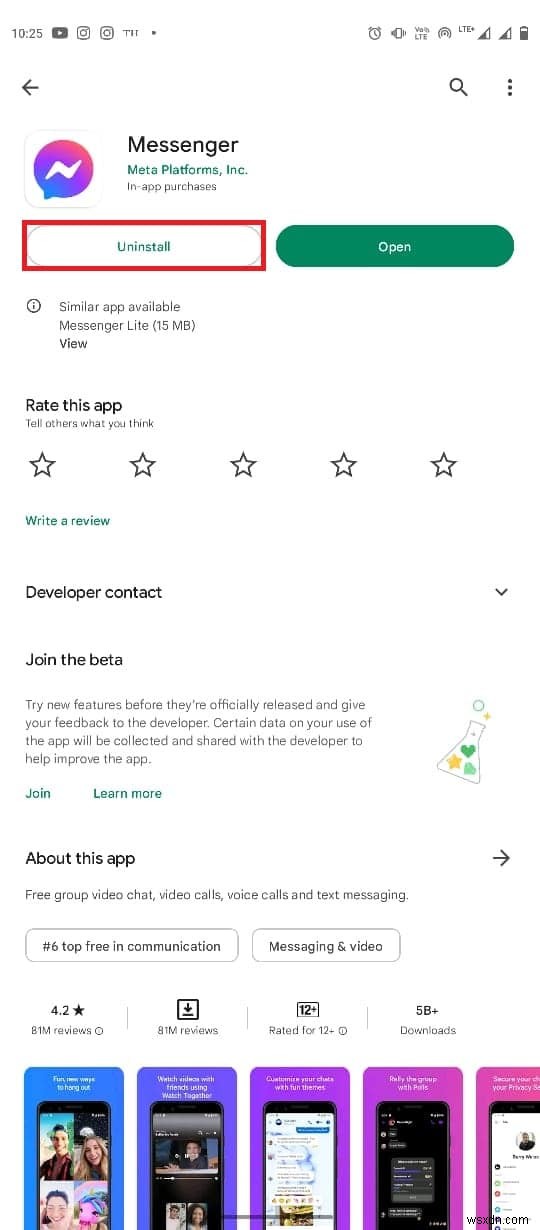 วิธีแก้ไขปัญหารูปภาพโปรไฟล์ Messenger บน Android