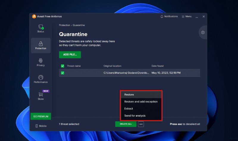 กู้คืนไฟล์ที่ถูกลบโดย Avast Antivirus:คู่มือการกู้คืนทีละขั้นตอน