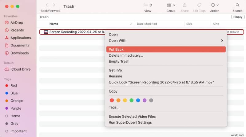 วิธีการกู้คืนการบันทึกหน้าจอ QuickTime ที่ถูกลบบน Mac - วิธีการที่รวดเร็วและเชื่อถือได้
