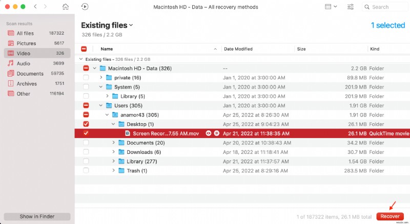 วิธีการกู้คืนการบันทึกหน้าจอ QuickTime ที่ถูกลบบน Mac - วิธีการที่รวดเร็วและเชื่อถือได้