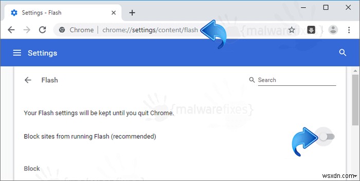 ปิดคำเตือน  ไม่รองรับ Flash Player อีกต่อไป  ใน Google Chrome 