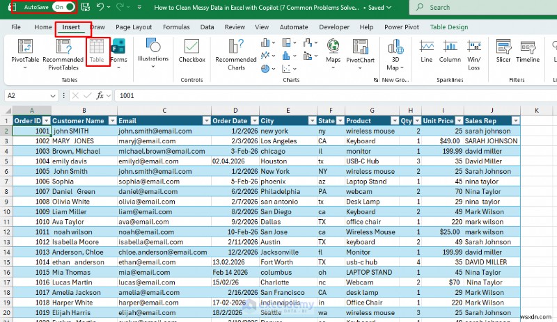 ปรับปรุงการทำความสะอาดข้อมูล Excel ด้วย Copilot:7 ปัญหาทั่วไปที่แก้ไขได้ในคลิกเดียว