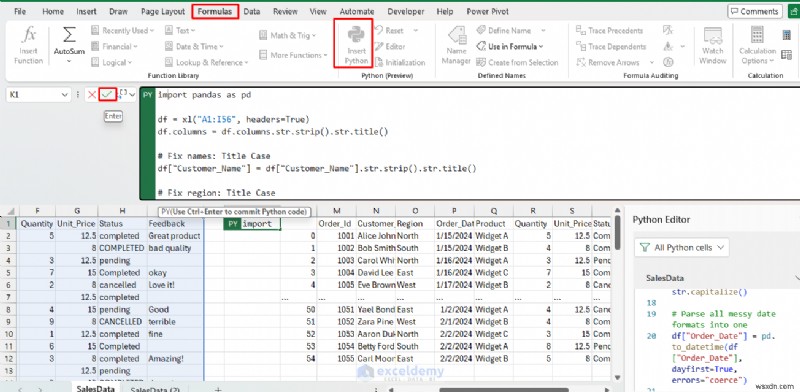 ปลดล็อกการวิเคราะห์ขั้นสูง:Python ใน Excel ปรับปรุงการวิเคราะห์ข้อมูล
