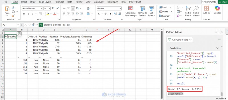 ปลดล็อกการวิเคราะห์ขั้นสูง:Python ใน Excel ปรับปรุงการวิเคราะห์ข้อมูล