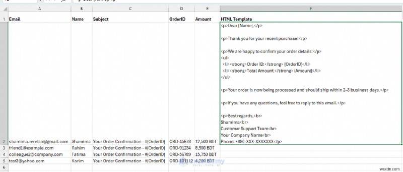 เครื่องมือสร้างอีเมล Excel:สร้างอีเมล Outlook ส่วนบุคคลโดยอัตโนมัติโดยใช้ VBA 
