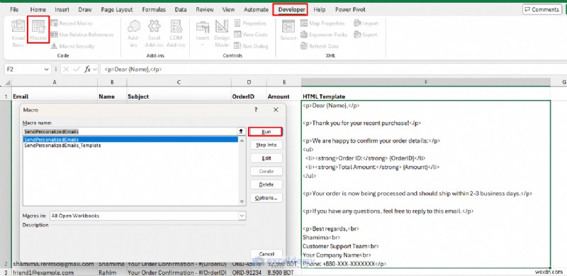 เครื่องมือสร้างอีเมล Excel:สร้างอีเมล Outlook ส่วนบุคคลโดยอัตโนมัติโดยใช้ VBA 