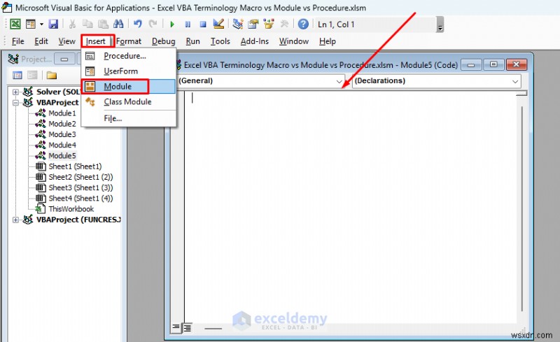 Master Excel VBA:ทำความเข้าใจมาโคร โมดูล และขั้นตอน 