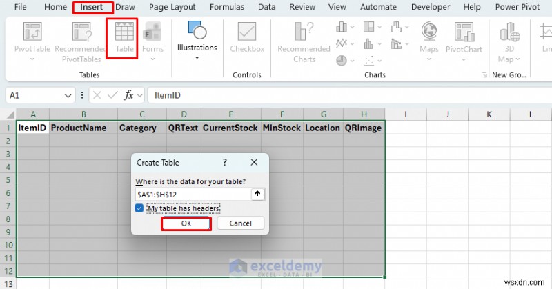 สร้างตัวติดตามสินค้าคงคลังด้วยรหัส QR ใน Excel – เรียบง่าย คุ้มค่า และเชื่อถือได้ 