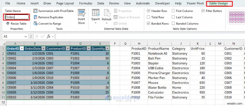 การเรียนรู้หลายตารางบนแผ่นงาน Excel แผ่นเดียว:คำแนะนำทีละขั้นตอน