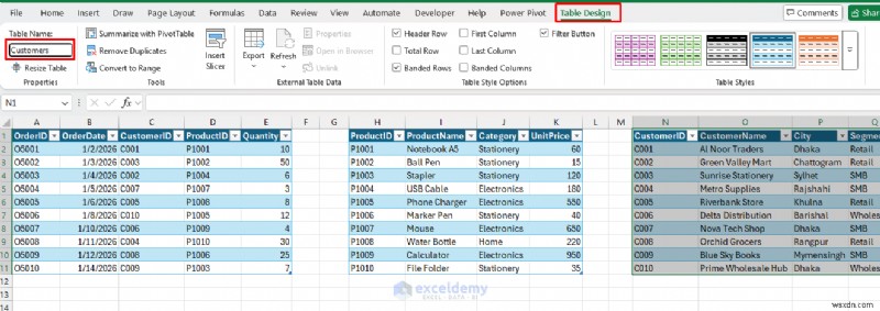การเรียนรู้หลายตารางบนแผ่นงาน Excel แผ่นเดียว:คำแนะนำทีละขั้นตอน