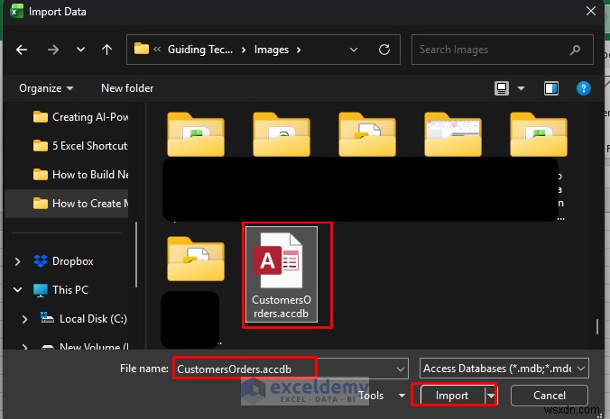 คำแนะนำทีละขั้นตอน:การนำเข้าข้อมูล Microsoft Access ลงใน Excel