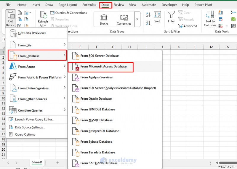 คำแนะนำทีละขั้นตอน:การนำเข้าข้อมูล Microsoft Access ลงใน Excel