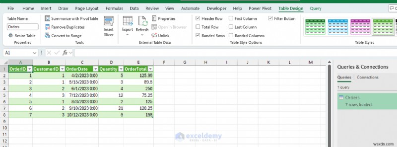 คำแนะนำทีละขั้นตอน:การนำเข้าข้อมูล Microsoft Access ลงใน Excel