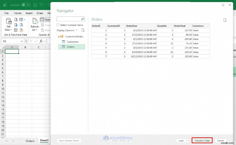 คำแนะนำทีละขั้นตอน:การนำเข้าข้อมูล Microsoft Access ลงใน Excel