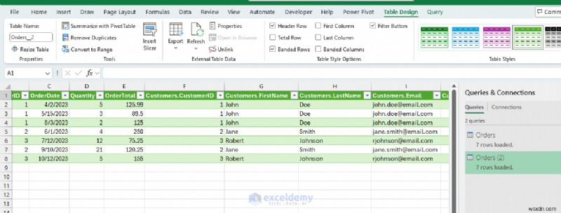 คำแนะนำทีละขั้นตอน:การนำเข้าข้อมูล Microsoft Access ลงใน Excel