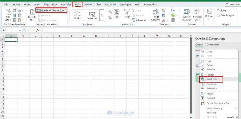 คำแนะนำทีละขั้นตอน:การนำเข้าข้อมูล Microsoft Access ลงใน Excel