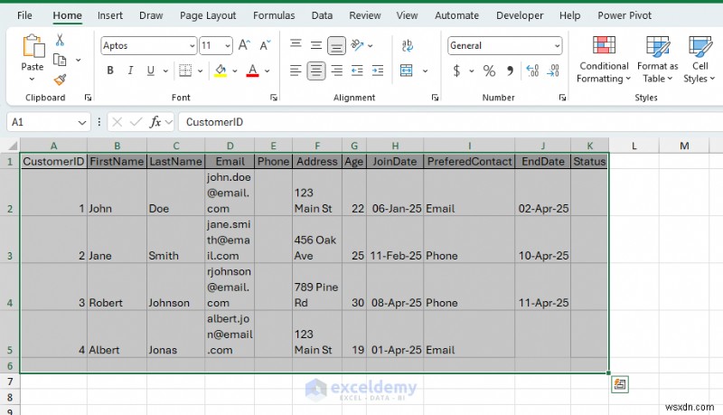 คำแนะนำทีละขั้นตอน:การนำเข้าข้อมูล Microsoft Access ลงใน Excel