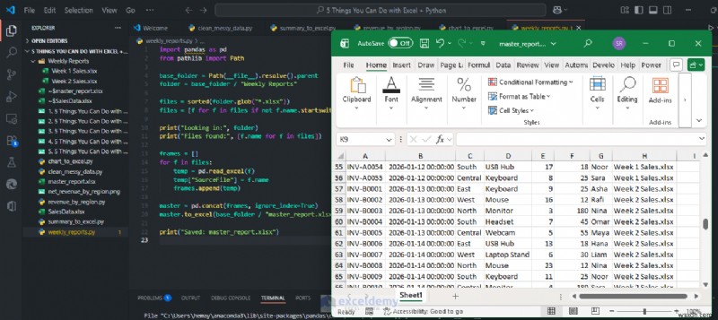 5 วิธีอันทรงพลังในการรวม Excel และ Python สำหรับเวิร์กโฟลว์ข้อมูลขั้นสูง 