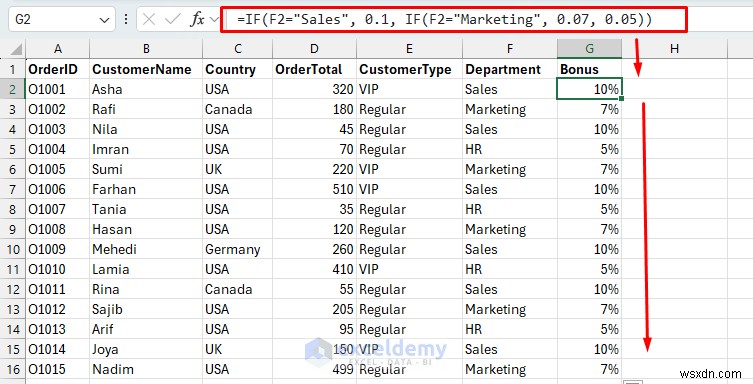 Master Excel:สร้างคำสั่ง IF ที่ซ้อนกันแบบซับซ้อนในเซลล์เดียว