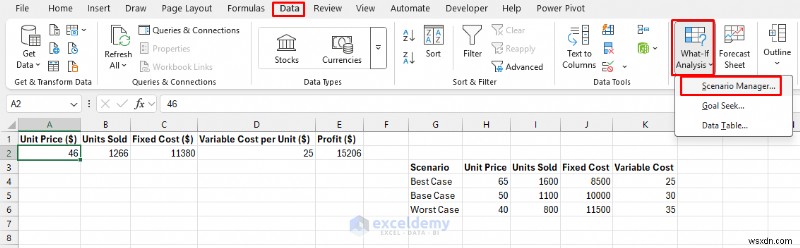 การวิเคราะห์แบบ What-If ของ Master Excel:3 เทคนิคที่ได้รับการพิสูจน์แล้วในการคาดการณ์และจำลองสถานการณ์ทางธุรกิจ 