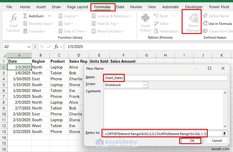 สร้างแผนภูมิ Excel แบบเรียลไทม์เชิงโต้ตอบสำหรับการแสดงข้อมูลแบบไดนามิก