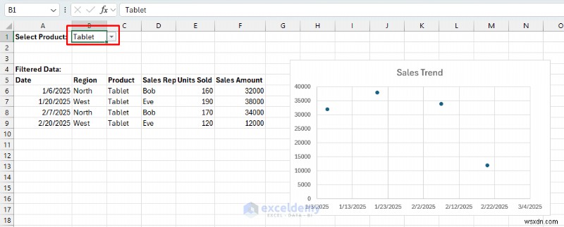 สร้างแผนภูมิ Excel แบบเรียลไทม์เชิงโต้ตอบสำหรับการแสดงข้อมูลแบบไดนามิก